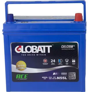 Globatt NS60L Automotive Battery – Maintenance Free Car Battery